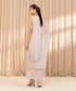 Unstitched Women's Embroidered Blended Khaddi Net Beige Three Piece Suit